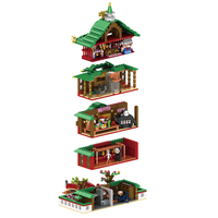 1868pcs Mainan Blok Konstruksi Anime Spirit Away Set Model Rumah Kota Misterius untuk Usia 5 hingga 7 Tahun & Dewasa, Hadiah Perakitan