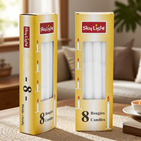 Fournisseur de bougies en Chine, boîte jaune, marché de Douala au Cameroun, bougies blanches en bâton pour la maison, Velas Bougie, prix direct usine