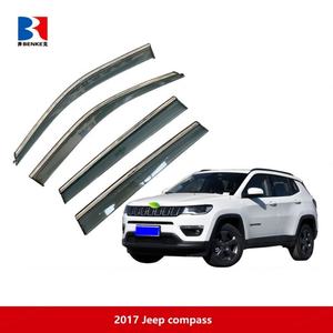 Déflecteurs de vent pour portières latérales de voiture, pare-pluie et pare-soleil injectés pour Jeep COMPASS 2017+ - Product Image 2