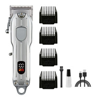 Tondeuse à cheveux électrique transfrontalière avec marques gravées, écran LED, pour usage domestique, rechargeable par USB