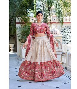 Magnifique Designer Lehenga Choli brodé lourd avec Dupatta et Blouse Indian Ethnic Wedding Party Wear Festive Outfit - Product Image 1