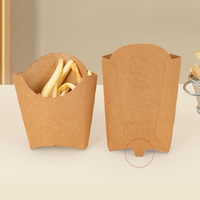 Conception personnalisée Boîte écologique jetable pour frites de restaurant fast-food Boîte en carton à emporter avec logo