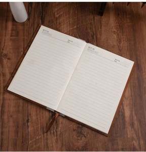 Carnets de notes en bois de luxe écologiques personnalisés avec reliure cousue et 100 feuilles - Product Image 3