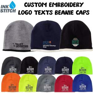 Custom Embroidery Logo Texts Design 2025 Cp91 Winter Beanie <b>Hats</b> with Your Own Design - Product Image 2