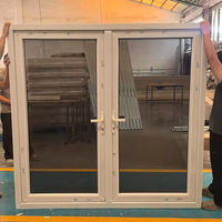 Ventanas de PVC NFRC Modernas con Manija, Protector Contra Corrientes de Aire para Exteriores, Fijación para Toldo, Doble Acristalamiento