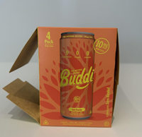 Boîte en carton ondulé à 3 couches de type E pour emballage de 4, 6 ou 8 bouteilles de bière, impression externe personnalisée, vente en gros