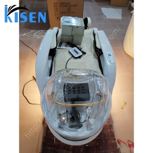 Lit de massage Kisen blanc et noir avec bac en céramique pour spa capillaire, traitement thaïlandais automatique avec luminothérapie - Product Image 2