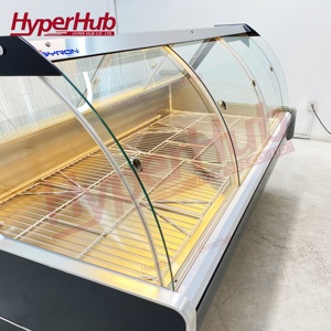 Vitrine réfrigérée incurvée ventilée pour traiteur, équipement de supermarché, <span class=keywords><strong>réfrigérateur</strong></span> sur mesure, comptoir de présentation de charcuterie commerciale - Product Image 6