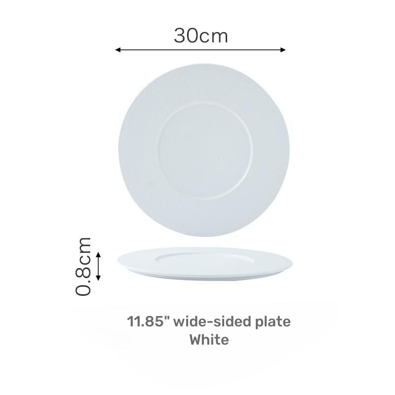 Plaque large 11,85 "-blanc