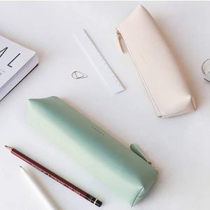 Pochette de maquillage en cuir PU, étui à crayons et fournitures scolaires avec fermeture éclair et logo SUNNY, pour l'école et le bureau - Product Image 3