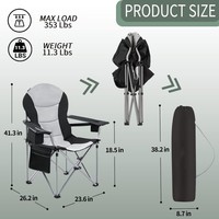 Accessoires de camping Chaise de camping pliable de plein air pour la pêche Fabriquée en alliage d'aluminium et en Oxford