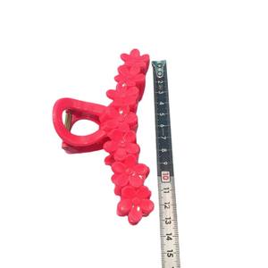 Pince à cheveux colorée, haut de gamme, brillante, à sept fleurs, pour chignon luxueux à l'arrière de la tête, pince requin, accessoire capillaire en gros. - Product Image 2