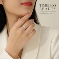 Bague en moissanite, argent sterling 925, coupe ovale, 1 carat, baguette conique, trois pierres, bague de fiançailles pour femme