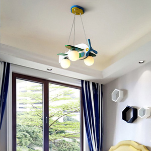 <span class=keywords><strong>Lampadario</strong></span> semplice camera dei bambini cartone animato lampada aereo creativo ragazzo ragazza camera da letto moderna luce a sospensione - Product Image 3