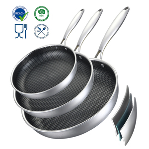 304/316 triply thép không gỉ tổ ong Frying Pan cảm ứng lai thép không gỉ PAN <span class=keywords><strong>Set</strong></span> cho nhà bếp - Product Image 1