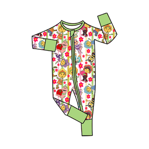 Flying Hair Bamboo Baby Mangas largas Baby Zippy Pijamas Venta caliente Patrón Cierre de cremallera - Product Image 6