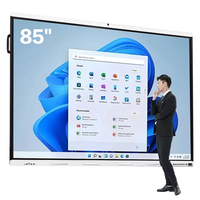 Tableau blanc électronique tactile IR 20 points 4K de 85 pouces avec stylet numérique et système d'exploitation Android+Win