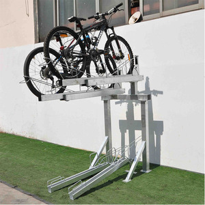 West Biking Support vertical à deux étages pour vélos Grand porte-vélos 4 supports Universal Pro Steel Bicyclettes Manufacturer - Product Image 1