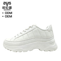 Chaussures décontractées à plateforme rehaussante personnalisées, baskets épaisses blanches pour hommes et femmes, OEM/ODM
