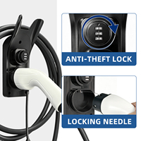 Nouveau support de câble de charge pour voiture électrique Qiaoyi ABS+PC certifié CE, avec serrure à code, pour prise J1772