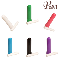 Tube inhalateur nasal vierge moulé par injection, avec mèche en coton, pour huiles essentielles d'aromathérapie, vente en gros, direct usine