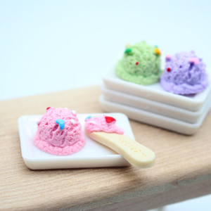 <span class=keywords><strong>Mini</strong></span> Set gioco di cibo <span class=keywords><strong>Mini</strong></span> combinazione di gelato carino per la casa delle bambole - Product Image 3