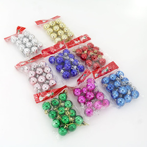 Decoraciones navideñas Bolas navideñas Decoraciones para árboles de Navidad Cajas de cubos Bolas sexuales opuestas Bolas galvanizadas de plástico - Product Image 1