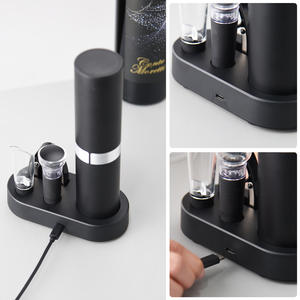 Abridor de vino eléctrico Kp1125, abridor de botellas de acero inoxidable 4 en 1 recargable para uso en la cocina - Product Image 3