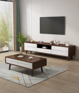 High Quality Solid Wood <b>Side</b> Cabinet with <b>Drawers</b>, Living Room Bedroom Storage Accent Cabinet - Product Image 4