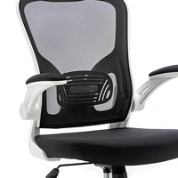 Chaise de bureau en maille blanche, design ergonomique moderne avec appuie-tête réglable, chaise de bureau en tissu, vente chaude