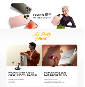 Realme 15 .6.77'' 144Hz Amoled Dimensity 7300+ Appareil photo 50MP 7000mAh Charge rapide 80W IP68 IP69 Étanche Smartphone 5G <span class=keywords><strong>pas</strong></span> <span class=keywords><strong>cher</strong></span> - Product Image 4