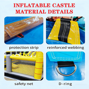 <span class=keywords><strong>Castillo</strong></span> Inflable de PVC para Exteriores de 4m*4m*2.5m con Tobogán, Casa Inflable con Tobogán para Niños, para Interiores y Exteriores - Product Image 6