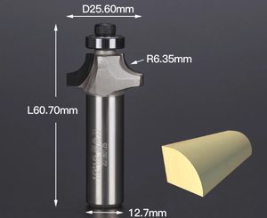 أداة نحت وحفر كهربائية للنجارة بحافة مستديرة على شكل ماسة، مقاس 1/2 بوصة، ممتدة وعميقة - Product Image 2