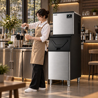 Machine à glaçons commerciale haute performance KNF KNF-156A-Z, 156 glaçons par cycle, 130 kg/jour, épaisseur de glace à 3 niveaux, économie d'énergie