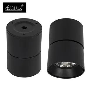 DGLUX – lampe Spot à réglage contemporain, cylindre Cob noir et blanc 10 Watts, lumières Led vers le bas