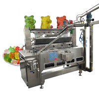 Nouvelle ligne de production entièrement automatique de bonbons de gelée de gélatine de pectine de vitamine 3D ours gommeux multicolore faisant la machine