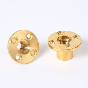 Klasse A Trapezförmige Schraube mit Kupfer-Flanschmutter T8T10T12T16T20T40 Rundfräsen Flachkante Originalfarbe Fixierbarkeit - Product Image 3