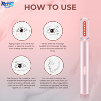 Baguette de luminothérapie rouge 620 nm 4-en-1, microcourant pour le visage et le cou, masseur LED anti-âge de qualité médicale pour usage domestique