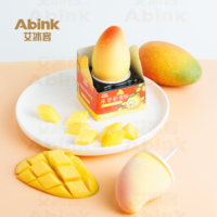 Abink Crème glacée à la mangue crémeuse Boîte de conserve Chariot Style coréen Bâton de glace emballé dans un sac en peluche Additifs savoureux au chocolat et au lait