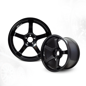 Rueda de Aleación de Aluminio 3R para Automóvil de Pasajeros, Negro Brillante TE37 Saga S-Plus de 17 Pulgadas 5H113 ET38, Diseño Multirradio - Product Image 4