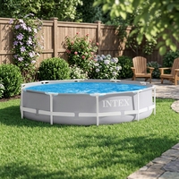 Piscina Inflable Interior con Marco de Acero de 28206, 10' X 30" (350*350*76cm), para Uso Familiar