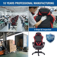 Chaise de bureau ergonomique pivotante en cuir PU, réglable en hauteur, pour la maison et le bureau, vente en gros directe d'usine