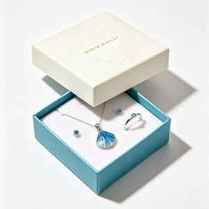 FX Luxury Custom <b>Jewelry</b> Gift <b>Box</b> with Logo Ring Earring Necklace Packaging Case Padded Insert Presentation <b>Box</b> - Product Image 4