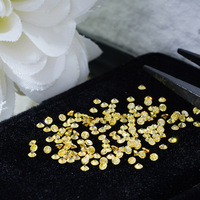 Diamant rond brillant de 1,3 mm à 2 mm, jaune fantaisie, créé en laboratoire HPHT, avec traitement de cirage/entraînement à l'huile pour bijoux en or, certifié IGI