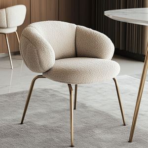 Chaise de luxe légère Chaise de salle à manger simple Chaise de loisirs à dossier de restaurant pour salle à manger - Product Image 4