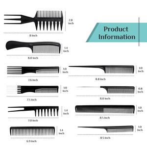 Tóc Comb <span class=keywords><strong>Set</strong></span> Với Tóc Clip Trong Số Lượng Lớn Rộng Răng Rat Đuôi Lược Cho Phụ Nữ Trẻ Em Bé Gái Làm Mịn Chải Tạo Kiểu - Product Image 5