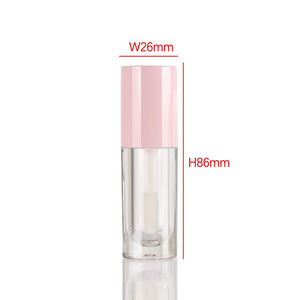 Tubos de Brillo Labial Redondos Dorados con Aplicador Grande, Tubos de Brillo Labial Blancos de 6.5ml con Logotipo Personalizado - Product Image 3