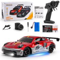 Voiture télécommandée Sparkly RC 1:14 à quatre roues motrices, haute vitesse, drift, modèle GTR, avec lumières, jouet de course télécommandé
