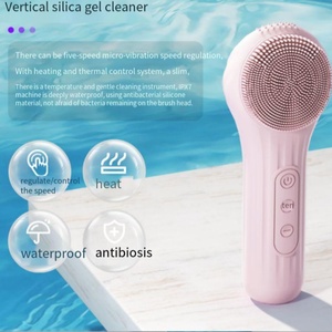 Brosse nettoyante faciale sonique vibrante en silicone rechargeable par USB, étanche, exfoliante, pour le nettoyage beauté du visage - Product Image 6