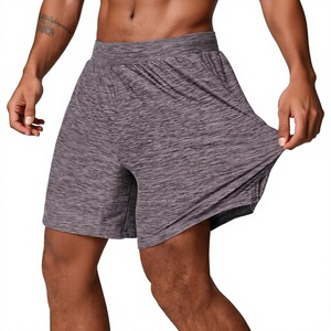 Shorts de sport pour hommes à fermeture éclair, séchage rapide, respirants, anti-plis, écologiques, 100 % polyester, unis, décontractés, pour la gym et la course, personnalisables - Product Image 1